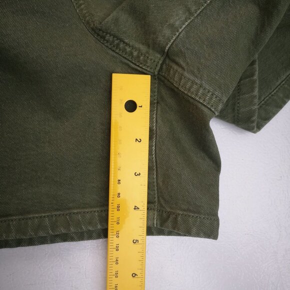 NWT Universal Thread Ladies Size 24W High Rise A-line Midi Green Denim Shorts - Picture 13 of 13